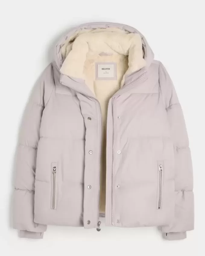 Chaqueta acolchada con forro de piel sintética Chaqueta acolchada con forro de piel sintética