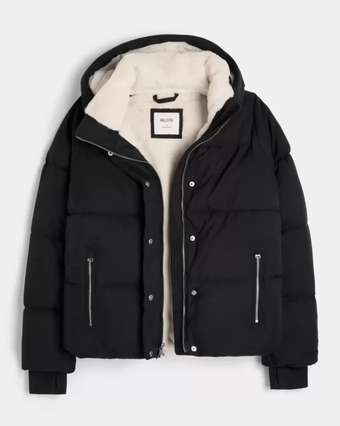 Chaqueta acolchada con forro de piel sintética Chaqueta acolchada con forro de piel sintética