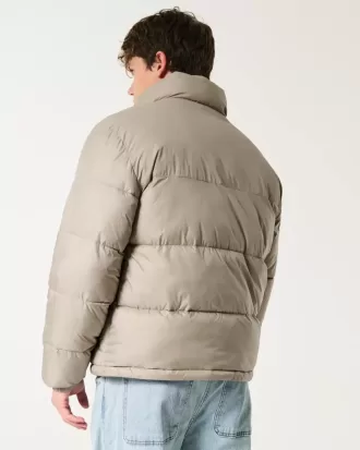 Chaqueta acolchada cuadrada con cremallera
