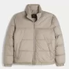 Chaqueta acolchada cuadrada con cremallera