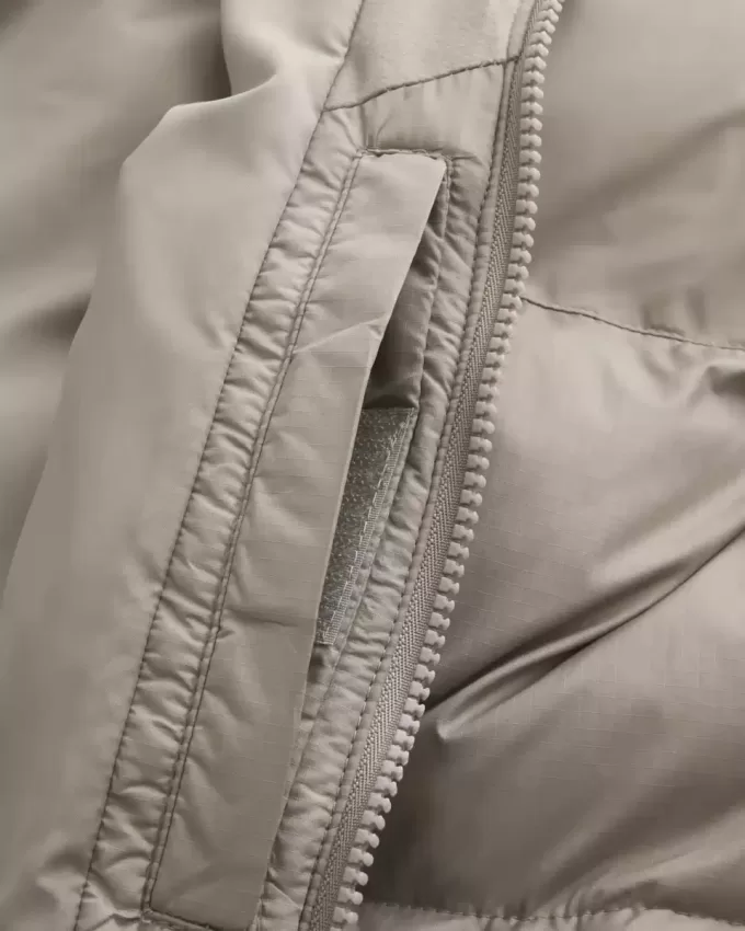 Chaqueta acolchada cuadrada con cremallera