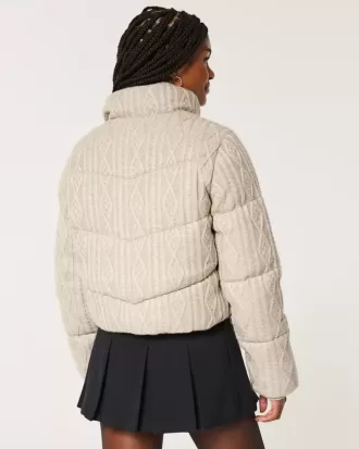 Chaqueta acolchada mini de punto