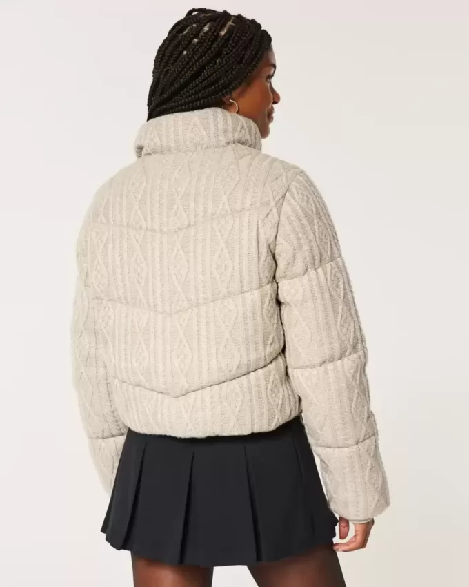 Chaqueta acolchada mini de punto Chaqueta acolchada mini de punto