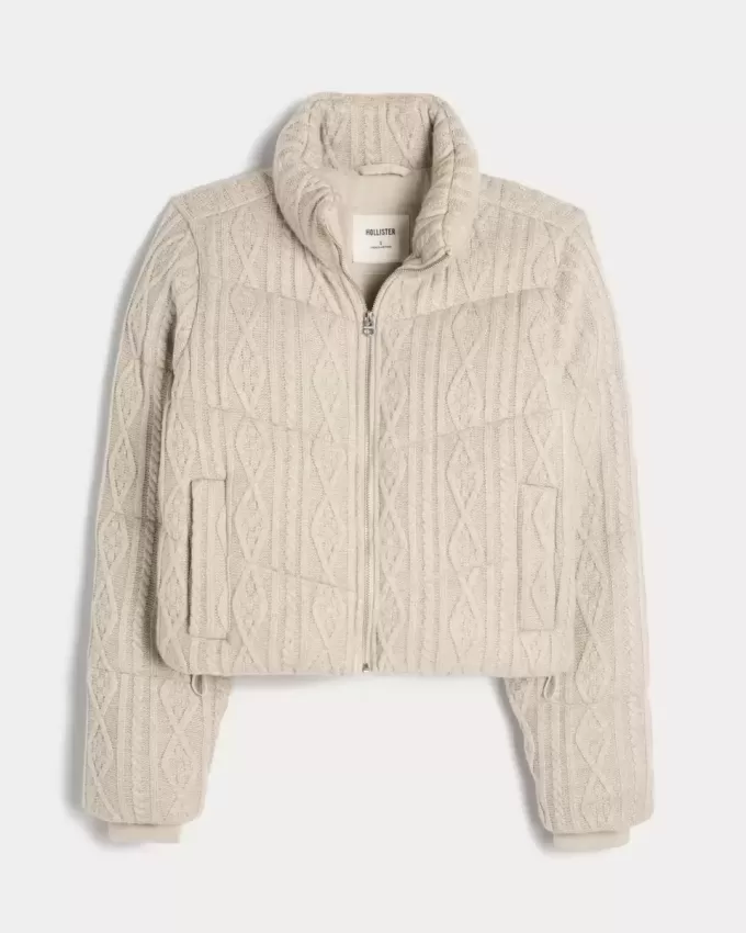 Chaqueta acolchada mini de punto Chaqueta acolchada mini de punto