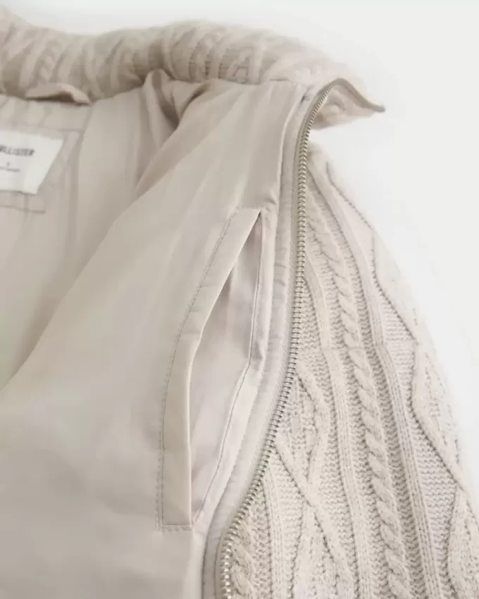 Chaqueta acolchada mini de punto Chaqueta acolchada mini de punto