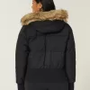 Chaqueta bomber acolchada con ribete de piel sintética Chaqueta bomber acolchada con ribete de piel sintética