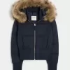 Chaqueta bomber acolchada con ribete de piel sintética Chaqueta bomber acolchada con ribete de piel sintética