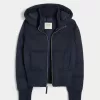 Chaqueta bomber acolchada con ribete de piel sintética Chaqueta bomber acolchada con ribete de piel sintética
