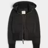 Chaqueta bomber acolchada con ribete de piel sintética Chaqueta bomber acolchada con ribete de piel sintética