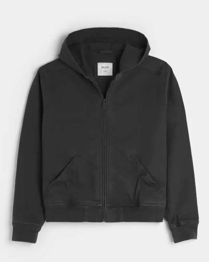 Chaqueta con capucha y cremallera Chaqueta con capucha y cremallera