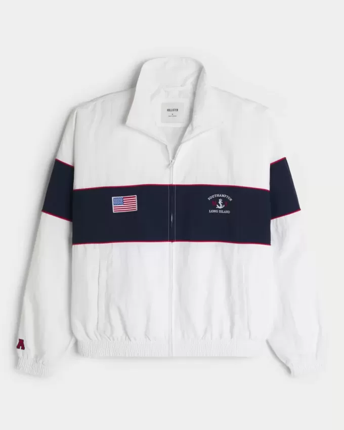Chaqueta con cremallera gráfica de Southampton, NY Chaqueta con cremallera gráfica de Southampton, NY