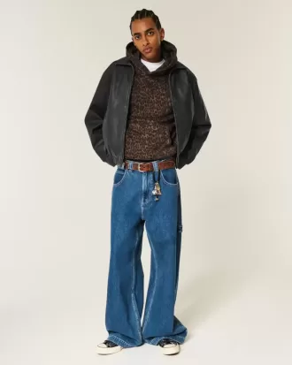 Chaqueta de cuero vegano con cremallera