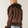 Chaqueta de piel sintética de oveja con forro de piel sintética