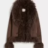 Chaqueta de piel sintética de oveja con forro de piel sintética