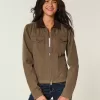 Chaqueta de sarga con cremallera Chaqueta de sarga con cremallera