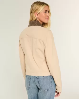 Chaqueta de sarga con cremallera