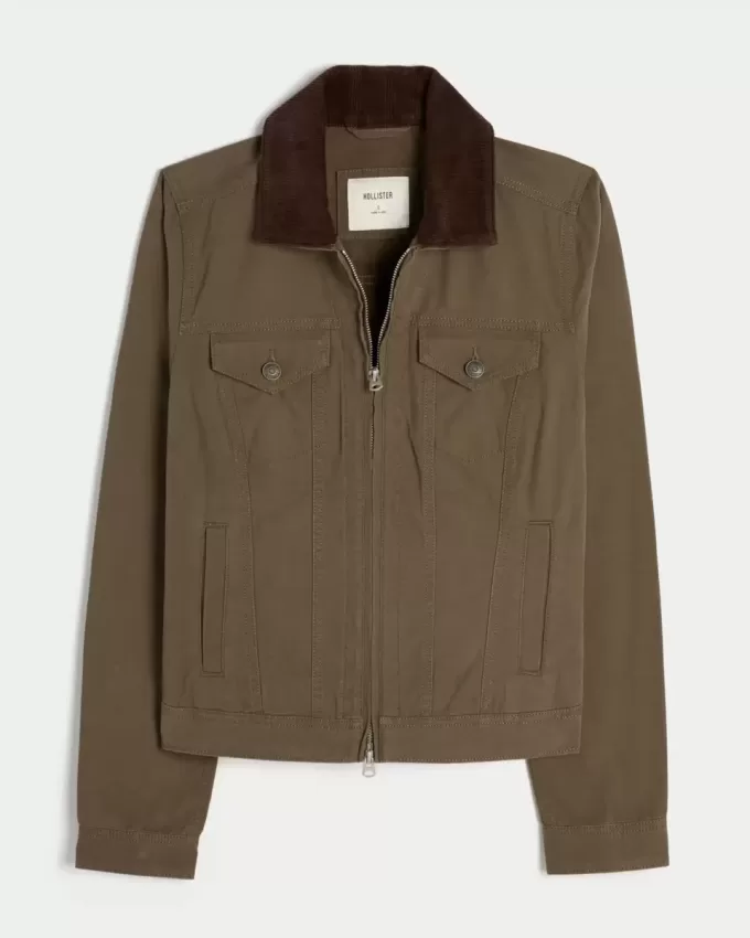 Chaqueta de sarga con cremallera Chaqueta de sarga con cremallera
