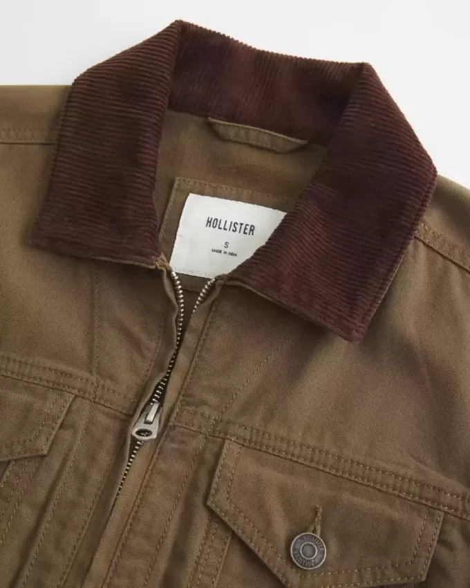 Chaqueta de sarga con cremallera Chaqueta de sarga con cremallera