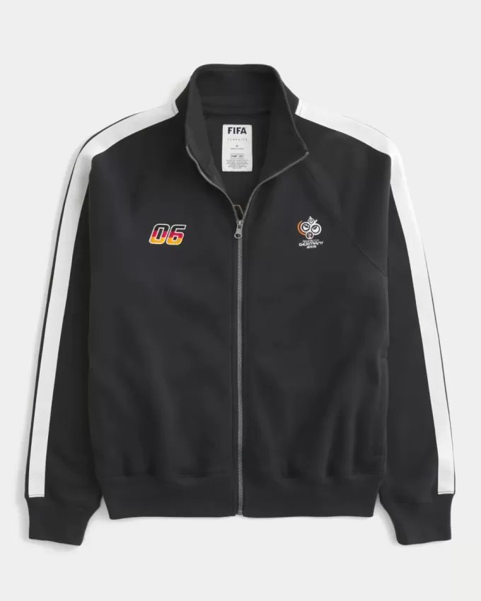 Chaqueta deportiva polar con estampado gráfico de la Copa Mundial de la FIFA Alemania 2006 Chaqueta deportiva polar con estampado gráfico de la Copa Mundial de la FIFA Alemania 2006