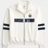 Chaqueta deportiva polar con gráfico de la AFA de Argentina Chaqueta deportiva polar con gráfico de la AFA de Argentina