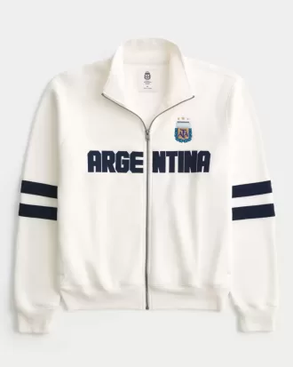 Chaqueta deportiva polar con gráfico de la AFA de Argentina