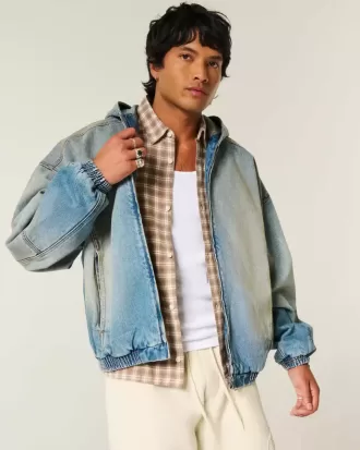 Chaqueta skater vaquera con cremallera