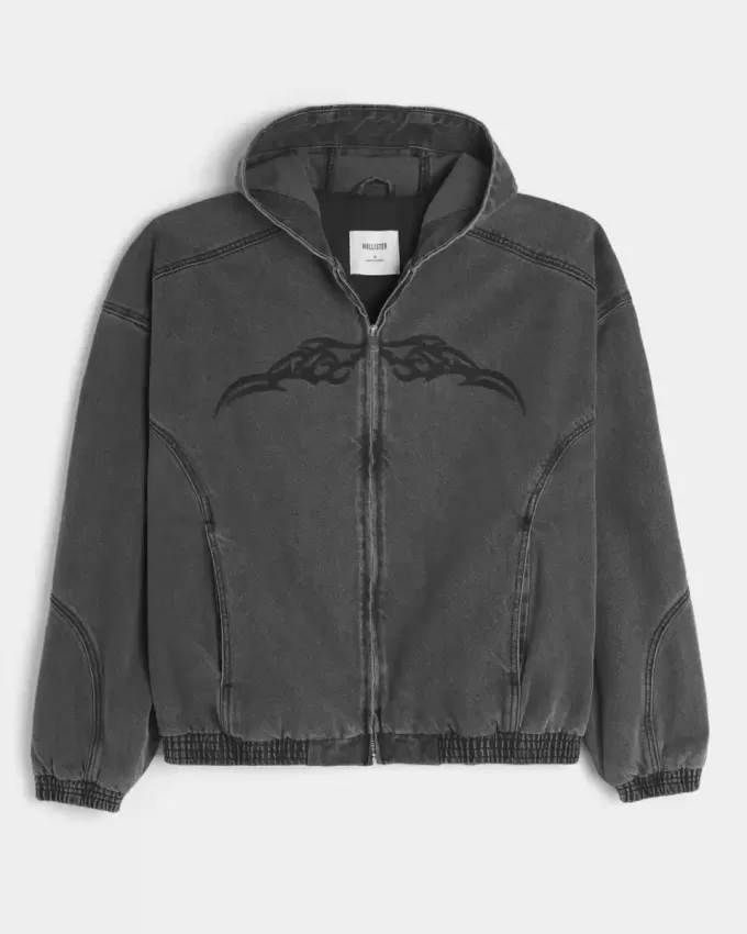 Chaqueta skater vaquera con cremallera Chaqueta skater vaquera con cremallera