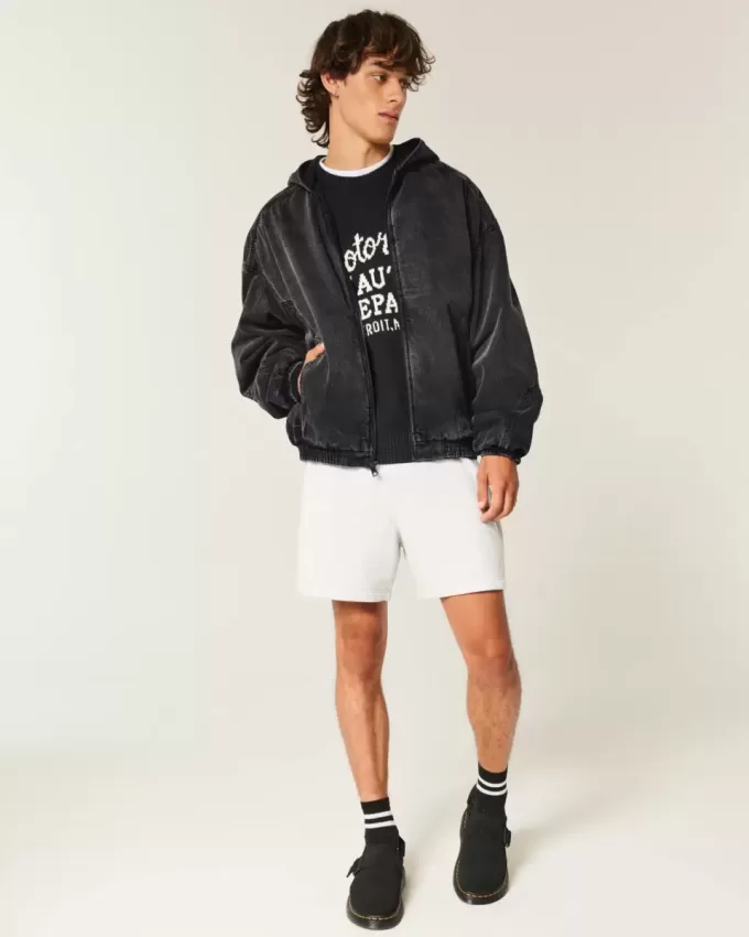 Chaqueta skater vaquera negra lavada Chaqueta skater vaquera negra lavada