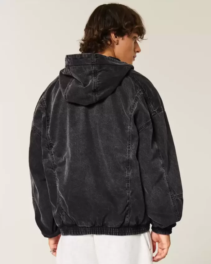 Chaqueta skater vaquera negra lavada Chaqueta skater vaquera negra lavada