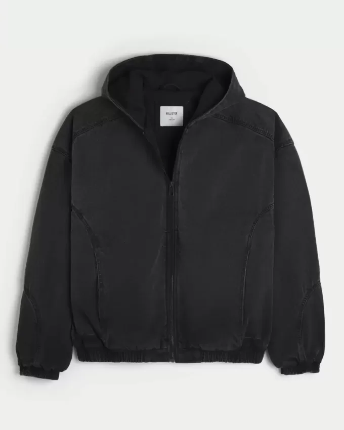 Chaqueta skater vaquera negra lavada Chaqueta skater vaquera negra lavada