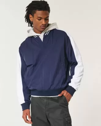 Chaqueta universitaria con solapa