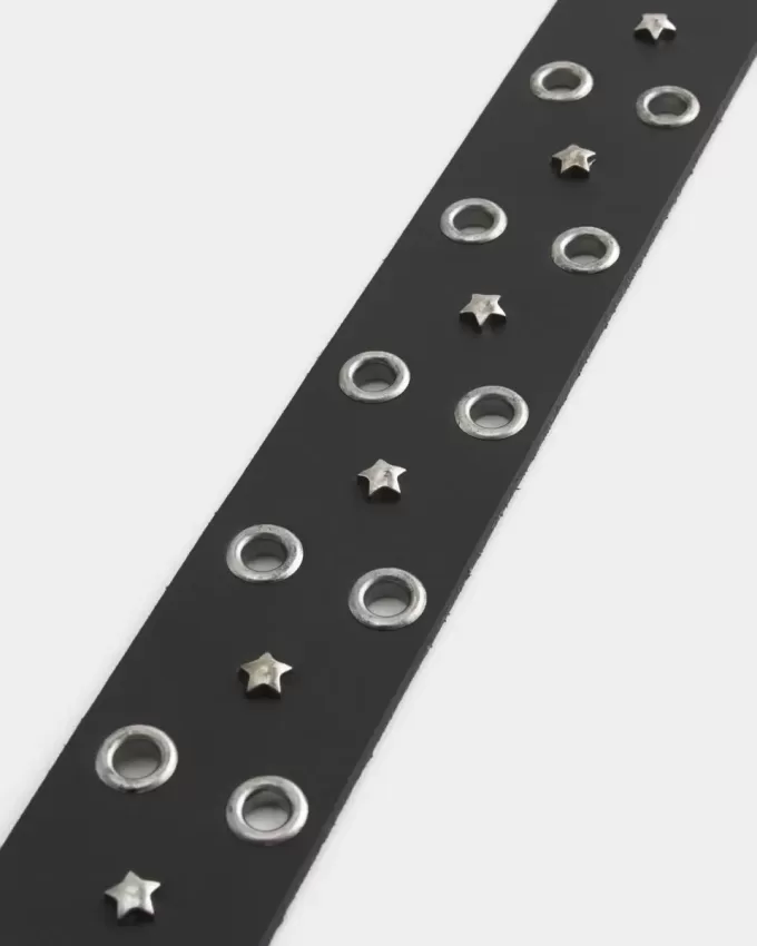 Cinturón de cuero con tachuelas de estrellas Cinturón de cuero con tachuelas de estrellas