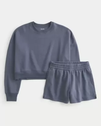 Conjunto de sudadera Easy Crew y pantalones cortos de polar