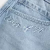 Falda pantalón vaquera de tiro bajo de la clase del 26
