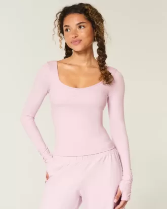 Gilly Hicks Active Recharge Cinch Top de escote en forma de corazón
