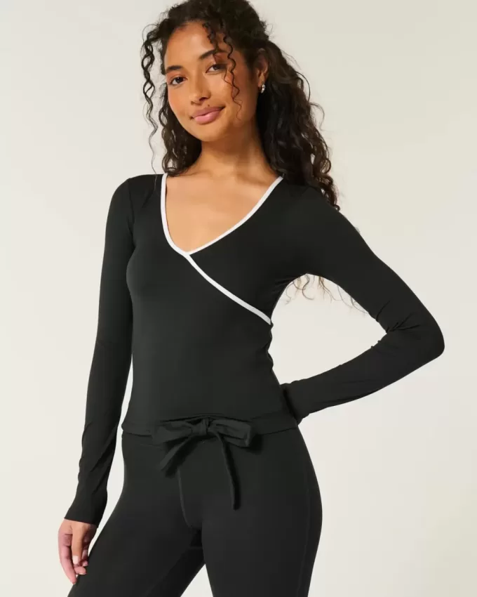 Gilly Hicks Active – Top cruzado con ribete Gilly Hicks Active – Top cruzado con ribete