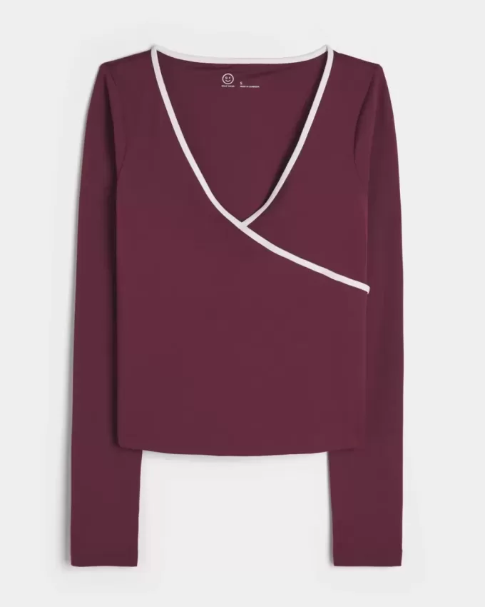 Gilly Hicks Active – Top cruzado con ribete Gilly Hicks Active – Top cruzado con ribete