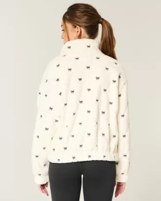 Gilly Hicks – Top con cremallera y bordado de sherpa