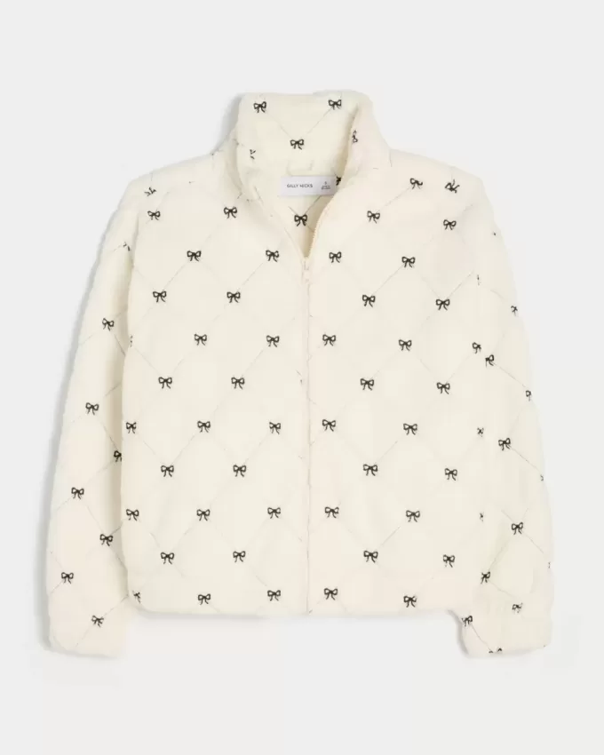 Gilly Hicks – Top con cremallera y bordado de sherpa Gilly Hicks – Top con cremallera y bordado de sherpa