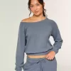 Gilly Hicks Top con hombros descubiertos y diseño de gofre Gilly Hicks Top con hombros descubiertos y diseño de gofre