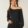 Gilly Hicks Top con hombros descubiertos y diseño de gofre Gilly Hicks Top con hombros descubiertos y diseño de gofre