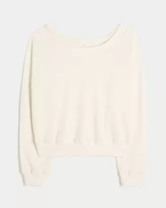 Gilly Hicks Top con hombros descubiertos y diseño de gofre