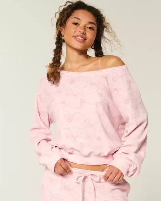 Gilly Hicks Top con hombros descubiertos y diseño de gofre