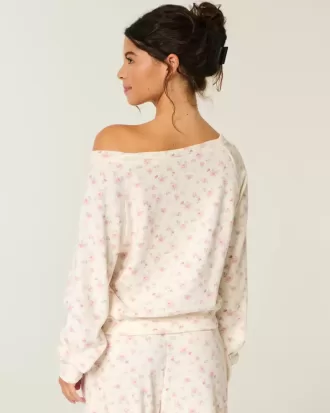 Gilly Hicks Top con hombros descubiertos y diseño de gofre
