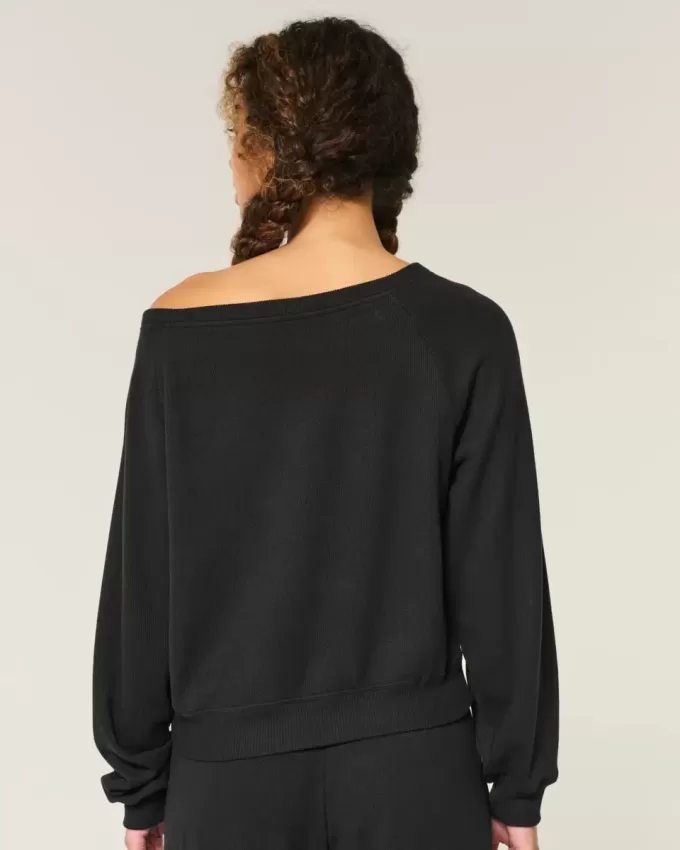 Gilly Hicks Top con hombros descubiertos y diseño de gofre Gilly Hicks Top con hombros descubiertos y diseño de gofre