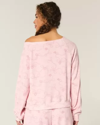 Gilly Hicks Top con hombros descubiertos y diseño de gofre