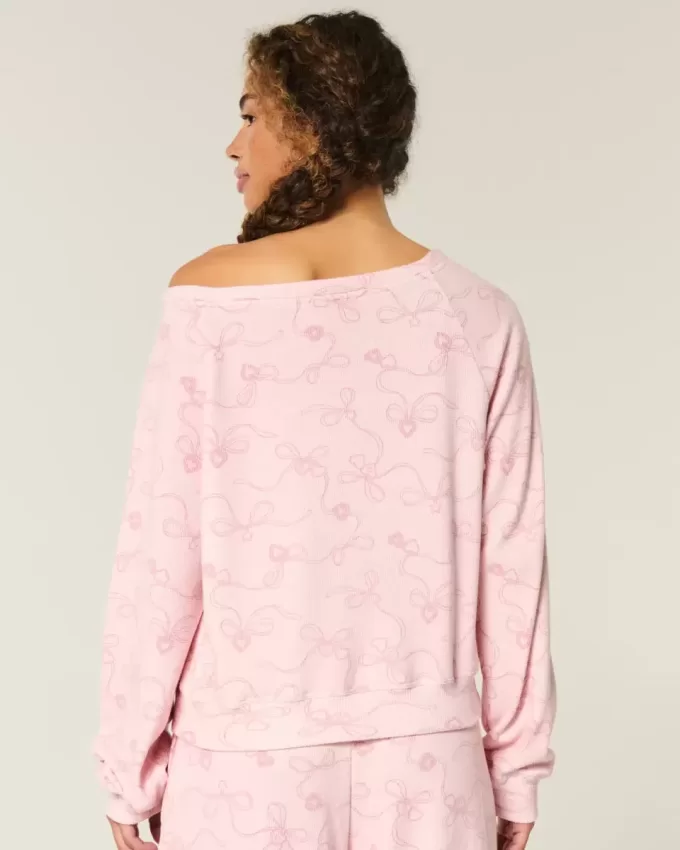 Gilly Hicks Top con hombros descubiertos y diseño de gofre Gilly Hicks Top con hombros descubiertos y diseño de gofre