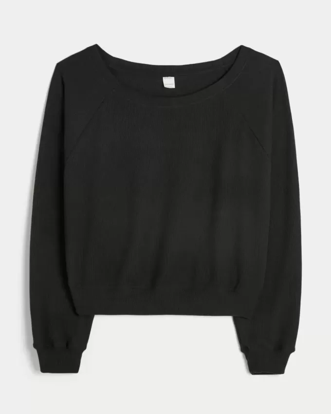 Gilly Hicks Top con hombros descubiertos y diseño de gofre Gilly Hicks Top con hombros descubiertos y diseño de gofre