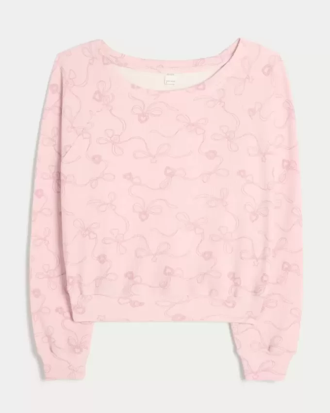 Gilly Hicks Top con hombros descubiertos y diseño de gofre Gilly Hicks Top con hombros descubiertos y diseño de gofre