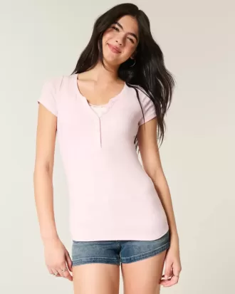 Henley de manga corta